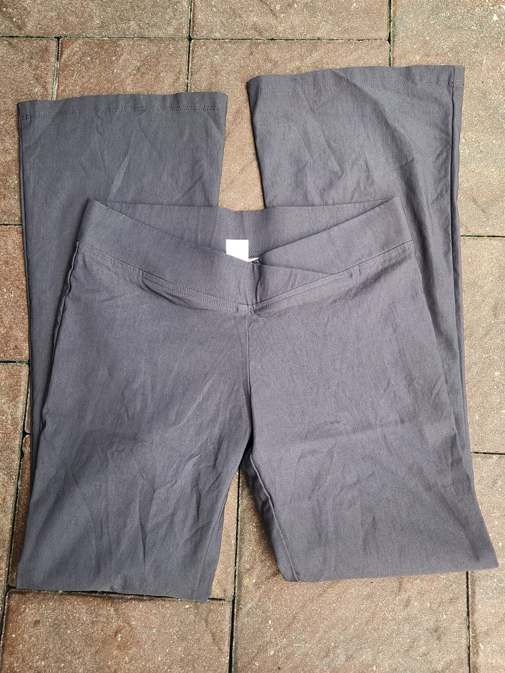 Top 10 USA Womens Flare Pants Size Large Charcoal Grey Stretch Crossover Waist